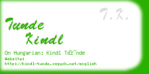 tunde kindl business card